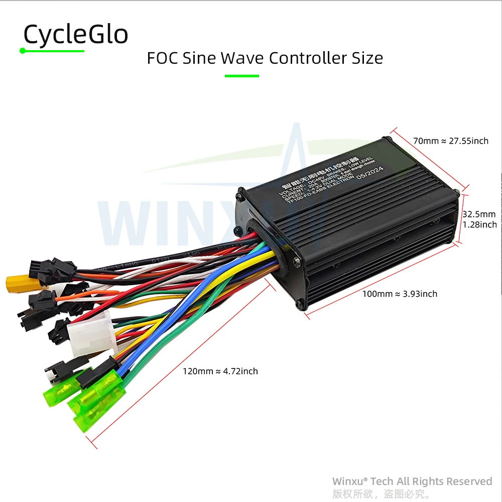 36V 48V 500W 20A E-Scooter Bürstenloser Motor Universal Controller – Bild 5