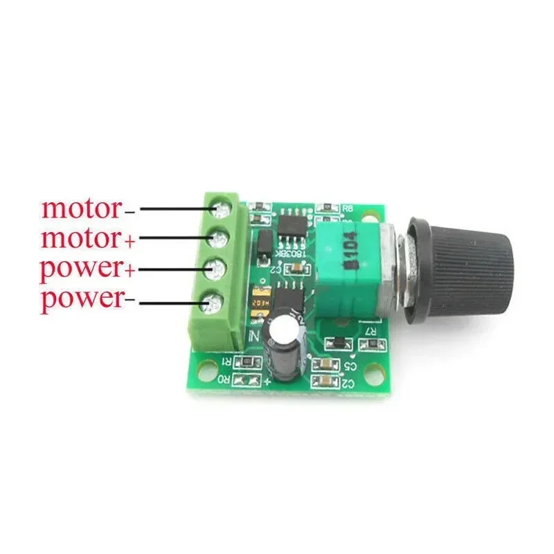 DC-Motor 1,8V 3V 5V 6V 12V PWM Einstellbarer Geschwindigkeitsregler – Bild 5