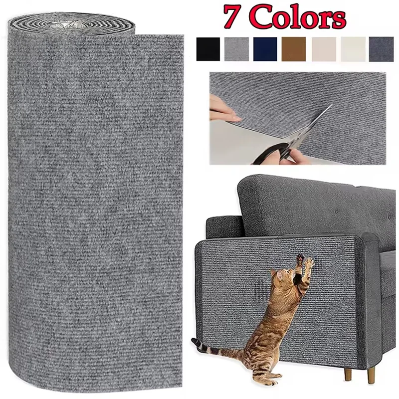 7-Farben-Kratzer für Katzen, Sofabezug, Katzenkratzer, Brettschutz, zuschneidbar, selbstklebender Teppich
