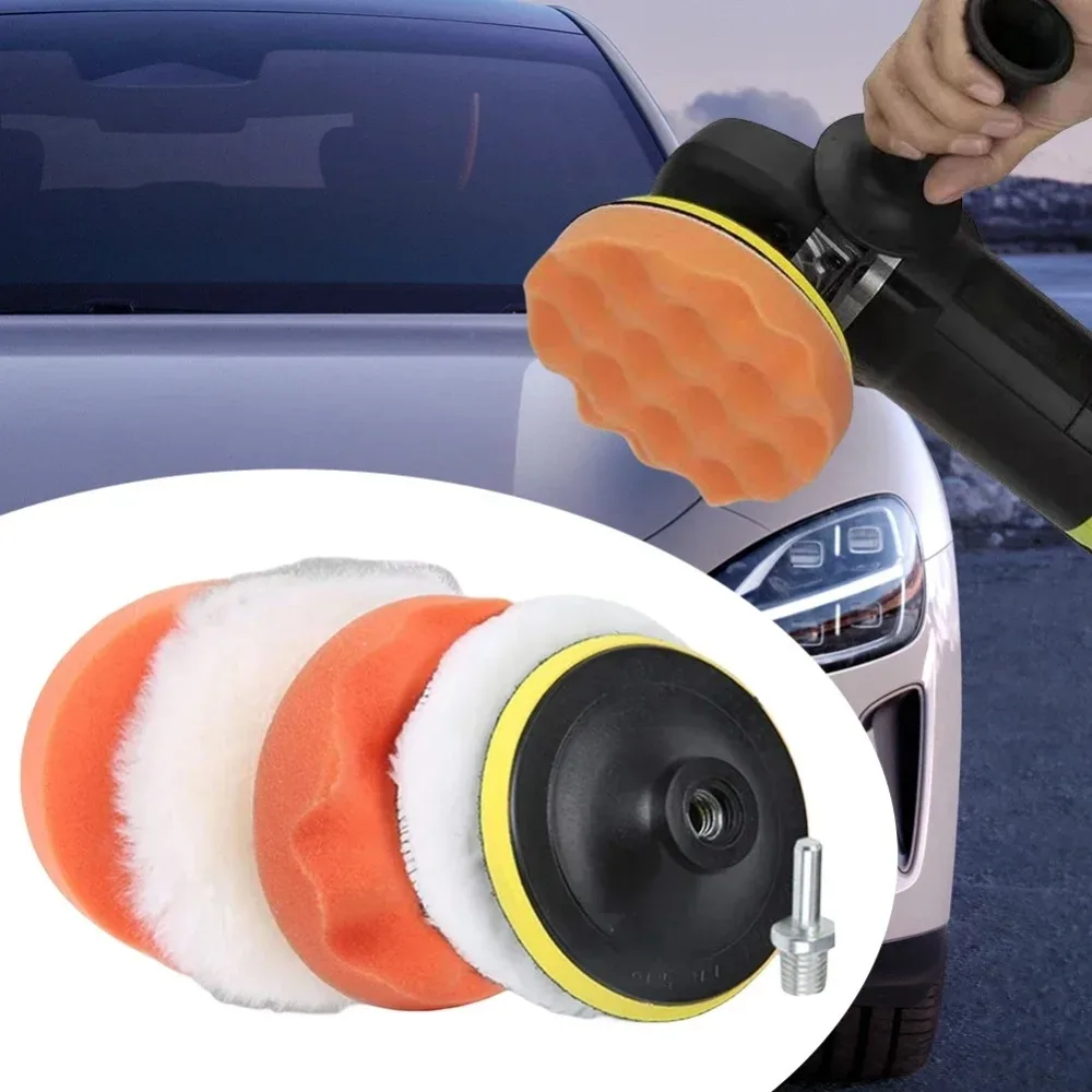 3-Zoll Auto-Polierpad-Set, Schwamm- und Woll-Polierscheiben (6 Stück) – Bild 4