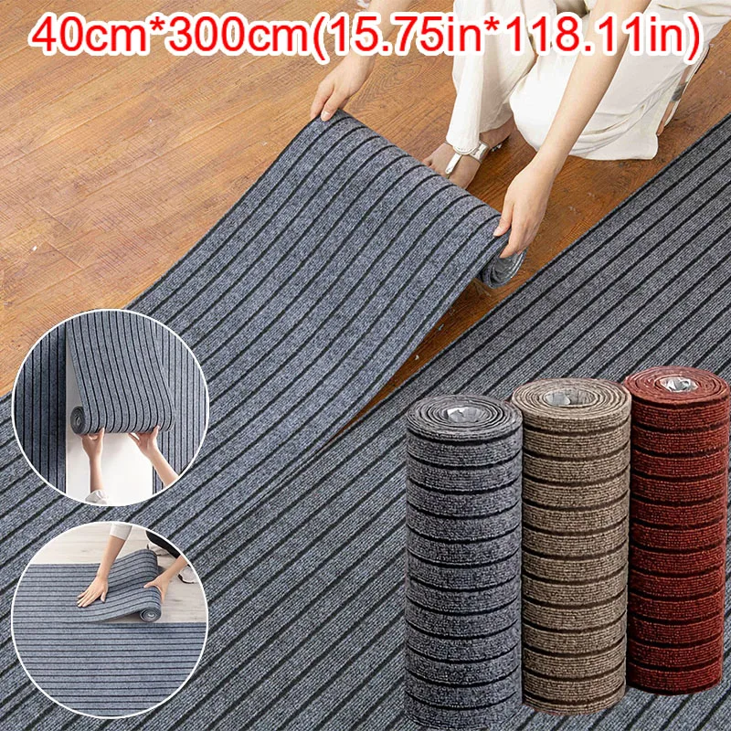 40 cm x 3 m DIY Einfarbig Gestreiften Küche Tür Matte Boden Matte Raum Dekoration Selbst-klebe Nicht-slip