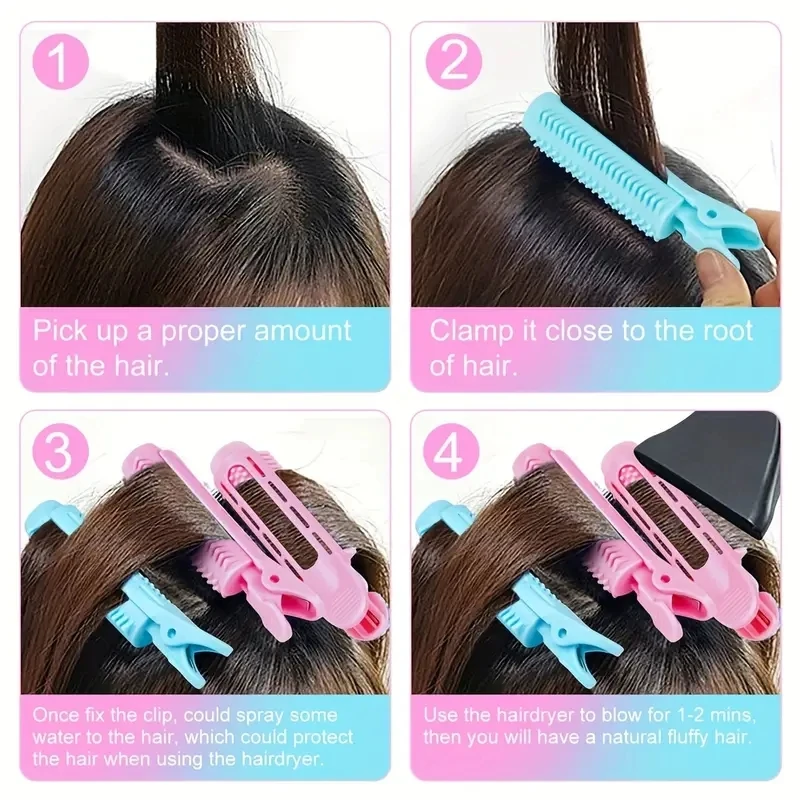 Haarwurzel flauschige Clip Pony Curling Clip Styling Clip (8 Stück) – Bild 3