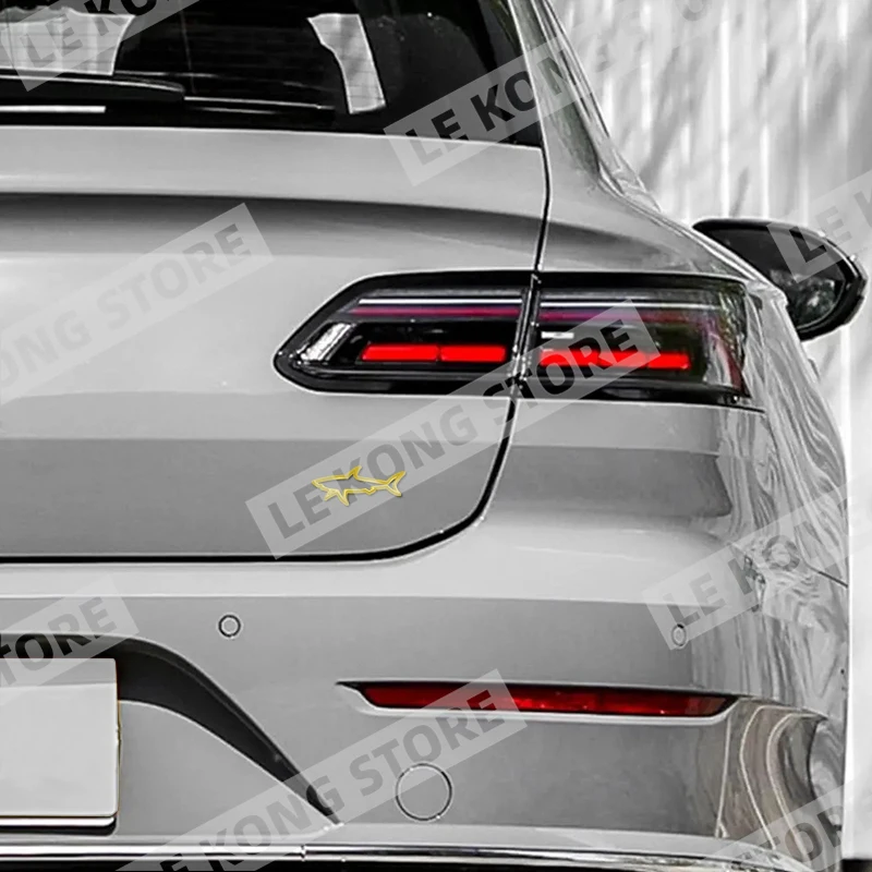 Hohl Fisch Shark Abzeichen Auto Kopf Stamm Körper Aufkleber Emblem – Bild 3