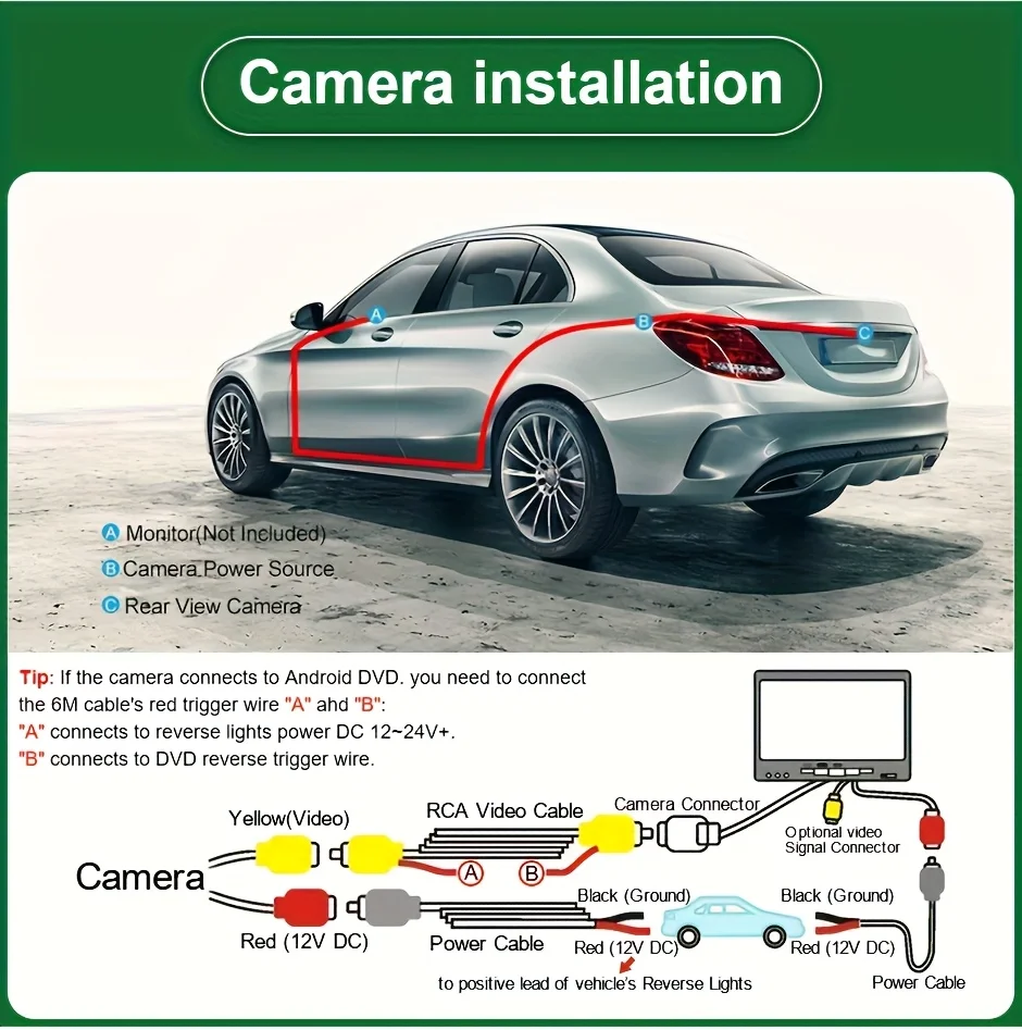 Rückfahrkamera für Audi A3 A4 VW Touran Tiguan Caddy T5 T6 Skoda Speed – Bild 6