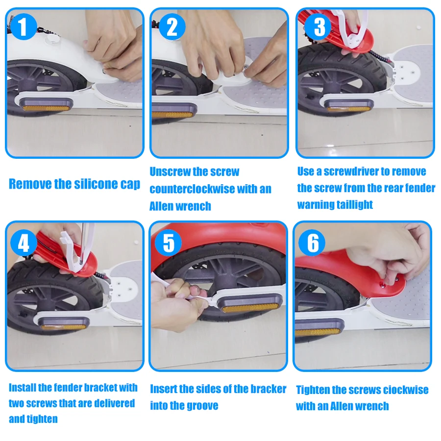 Xiaomi Mijia MI M365 1S M187 Pro E-Scooter Reifen Splash Kotflügel – Bild 4