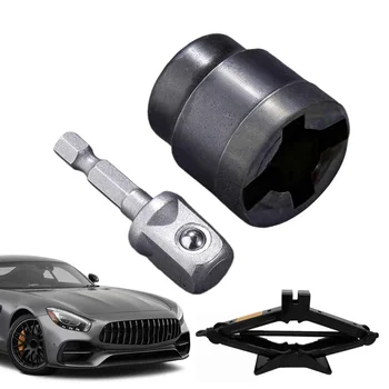 Universeller Scherenwagenheber-Adapter RV Stabilisator-Heber-Bohreradapter Stahl-Schlagschrauber-Werkzeug
