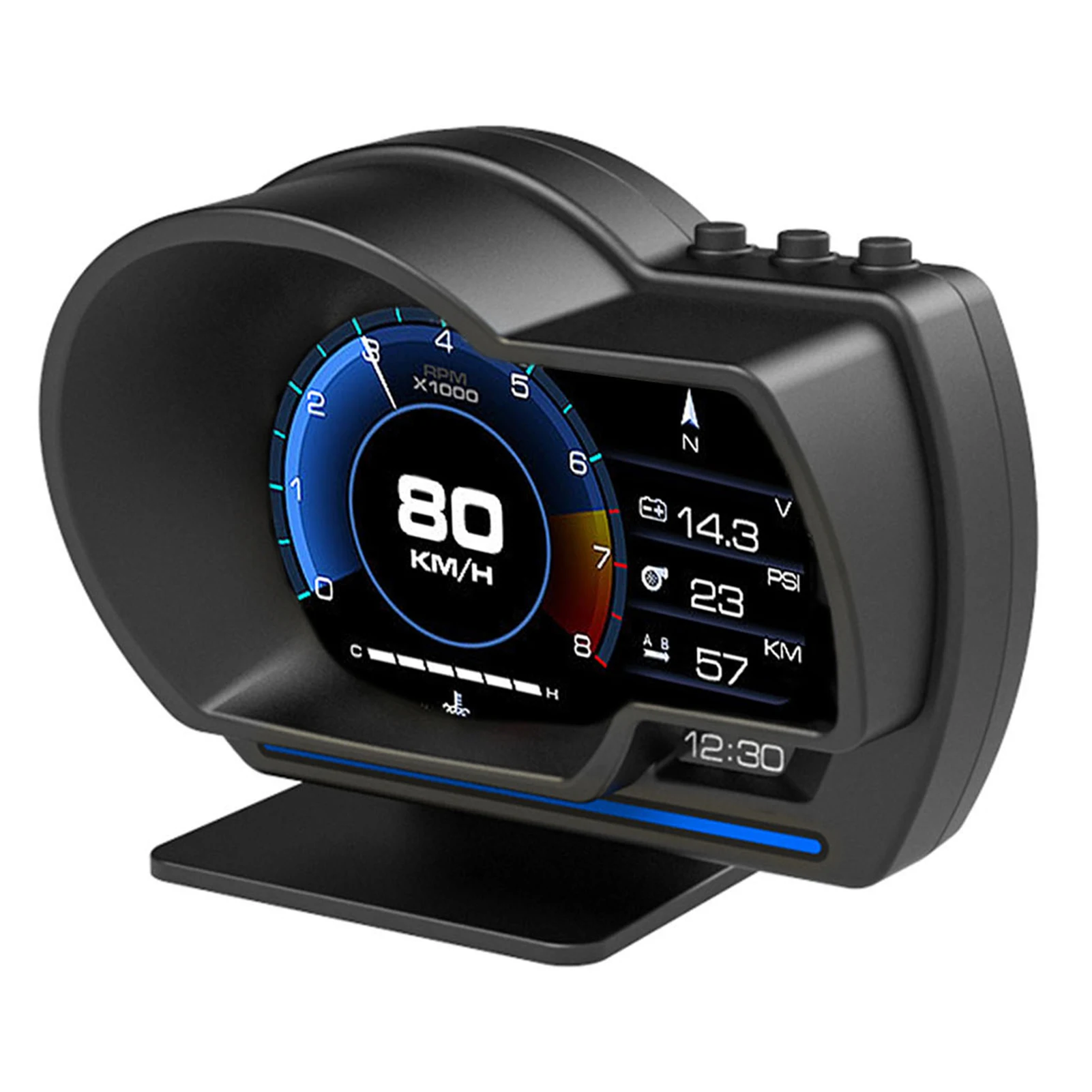 Head-Up-Display OBD2 + GPS Smart Gauge Auto HUD Tachometer Turbo RPM – Bild 2