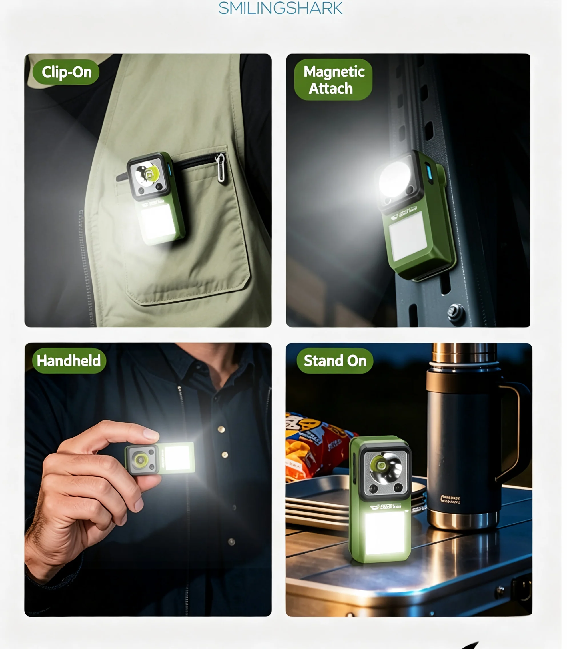 LED-Taschenlampe mit magnetischer Klemme für den Außenbereich, extrem – Bild 5