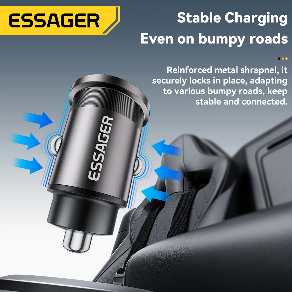 Mini Auto-Ladegerät 45 W mit USB-C, PD 3.0 und QC 3.0 – Bild 2