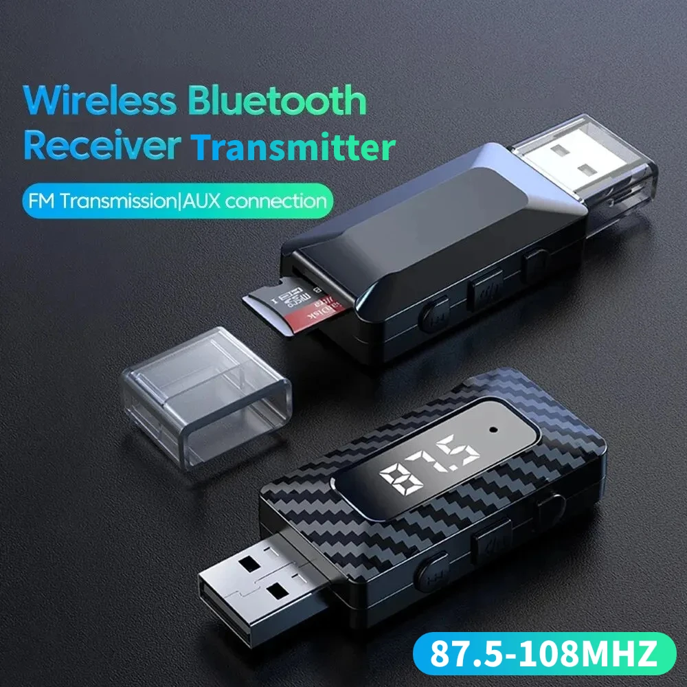 Auto Bluetooth 5,3 FM Sender USB Wireless Audio Adapter mit MIC – Bild 3