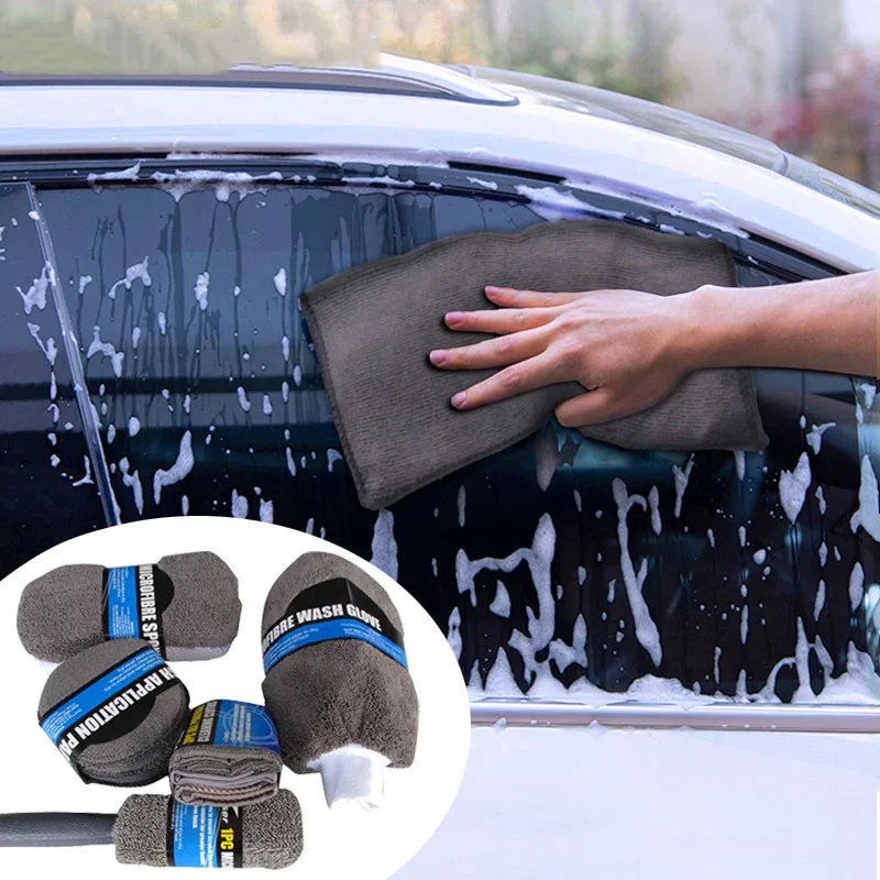 Auto wasch reinigungs kits Mikro faser tücher erröten (9 Stück) – Bild 2