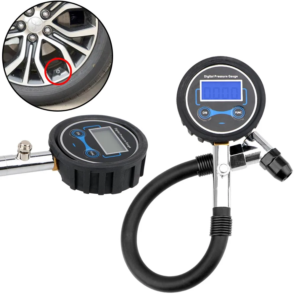Auto Lkw Fahrzeug Motorrad Auto Reifen Manometer LCD Display Hohe – Bild 6