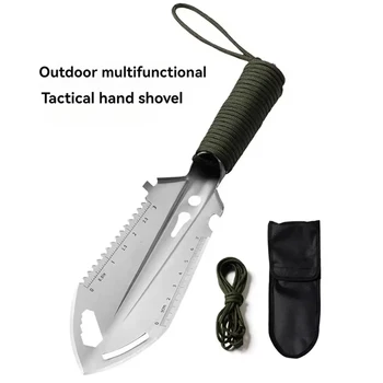Camping Tragbare Ingenieursschaufel, Feldüberlebenswerkzeuge, Outdoor Edelstahl Multifunktionale Kleine