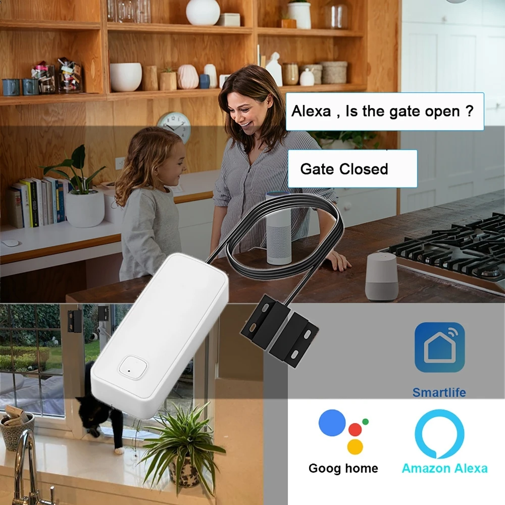 Tuya WIFI Smart Tür-Magnetdetektor APP Fernbedienung – Bild 2