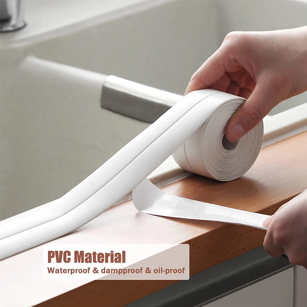 3,2 m Bad-Dichtungsband, selbstklebendes PVC, ölbeständig – Bild 6