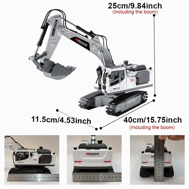 RC Bagger 14-Kanal 3-in-1 RC Baufahrzeug Ferngesteuerter Raupenbagger – Bild 6