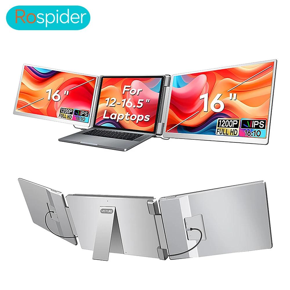 Tragbarer LCD FHD IPS Gaming-Monitor mit Hintergrundbeleuchtung, Hochauflösender Dual