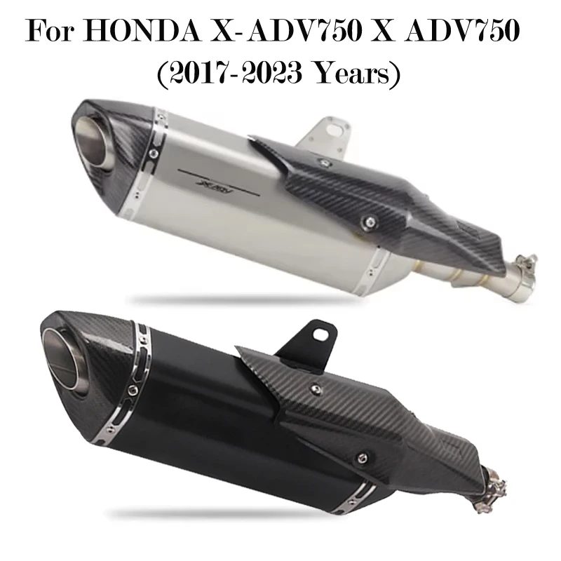 Slip-On Auspuff für HONDA X-ADV750 X-ADV 750 ADV 750 2018-2026 Motorrad Endrohr Auspuffanlage Modifiziertes