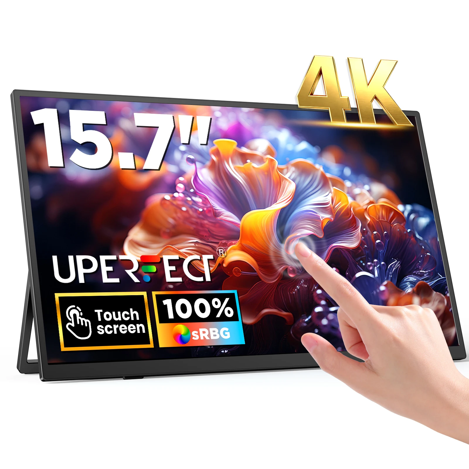UPERFECT UColor J1 4K Touchscreen Tragbarer Monitor 15,7 Zoll Laptop-Erweiterungsbildschirm USB-C HDMI