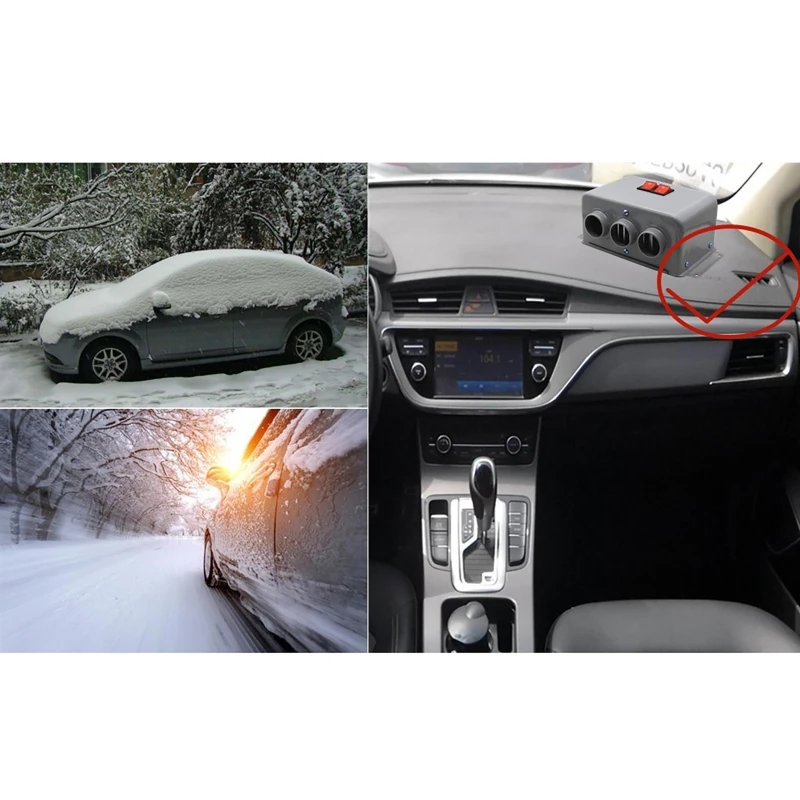 800 W Auto-Heizlüfter, 12/24 V, Abtauen, Nebel und Schnee, elektrische – Bild 5