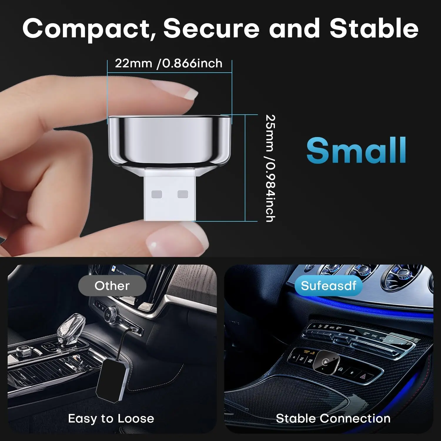Kabelloser CarPlay- und Android-Auto-Adapter 2026-Upgrade: verkabelt – Bild 5
