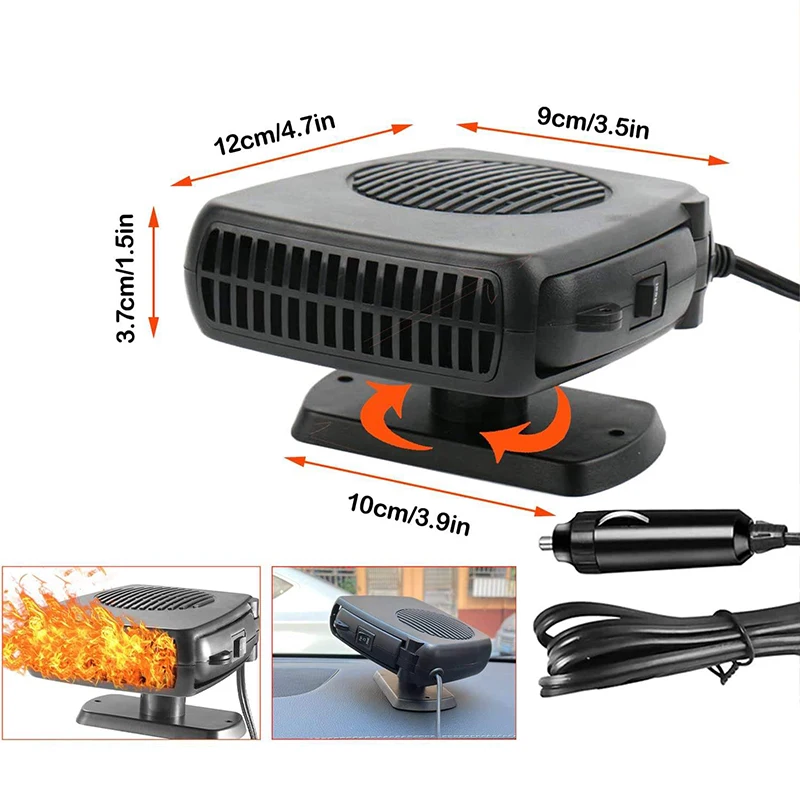 Auto-Defroster Heizung Kühler 12V/24V 200W Tragbarer Fahrzeug-Heiz – Bild 6