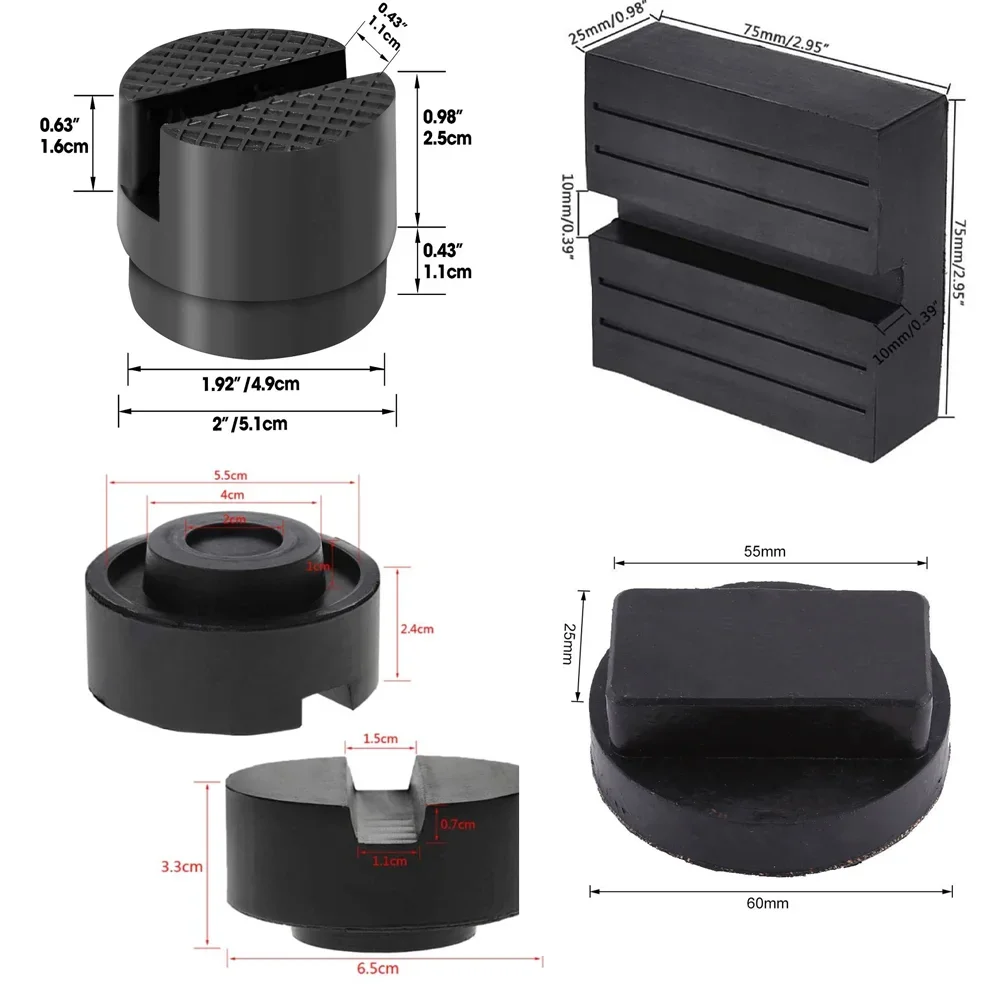 Universal Car Jack Gummi pads Lift Jack Stand Pad Boden geschlitzt Car – Bild 6