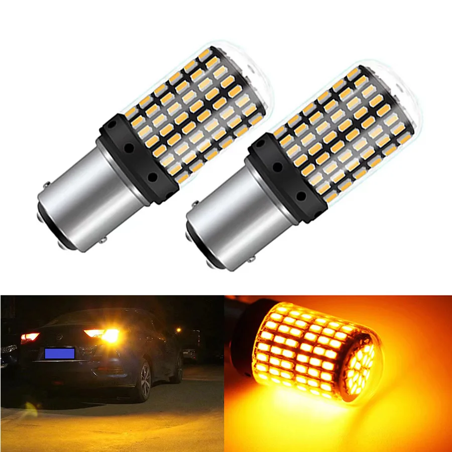 2x 1156/1157 144SMD BAU15S PY21W LED Blinker Rücklichtlampen Canbus – Bild 2