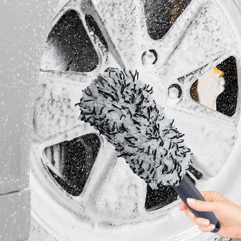 Auto Reinigung Pinsel Tragbare Plüsch Reifen und Felge Auto Pflege Zubehör Multifunktionale Pinsel Werkzeug
