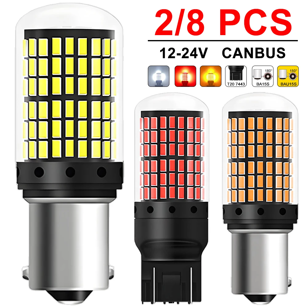CANBUS T20 7443 P21W PY21W 1156 BA15S BAU15S Led-lampe Für 6500K Weiß auto Blinker Schwanz Rückfahr Lichter