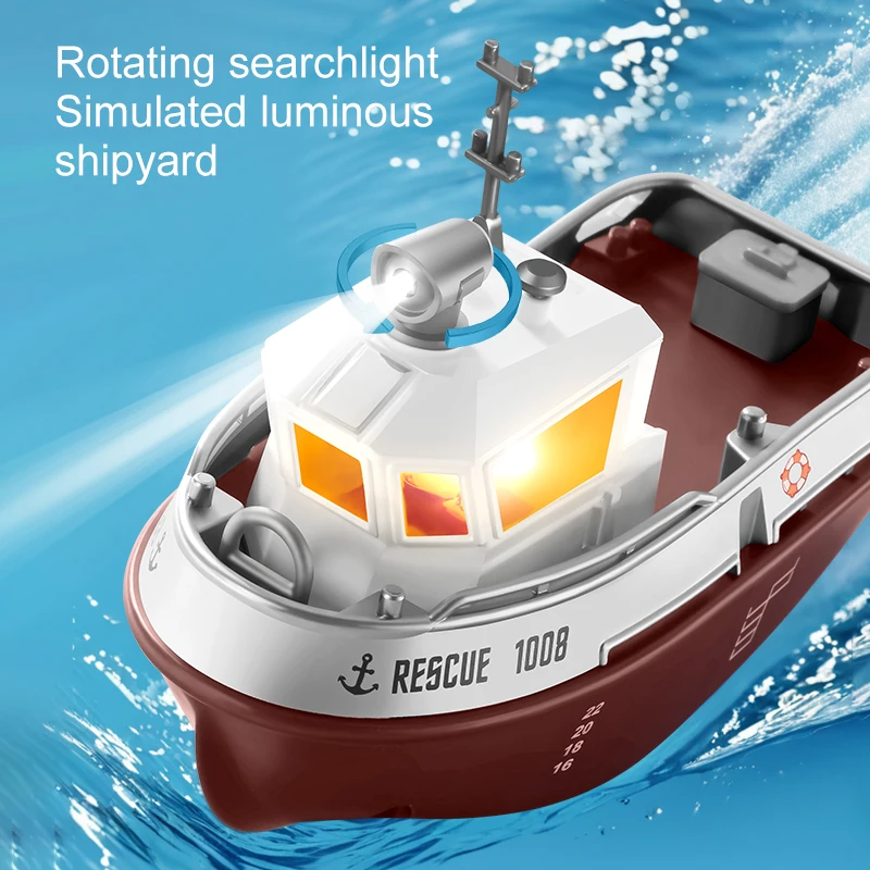 ZWN 1/32 RC-Boot mit Lichtern, leistungsstarkes Dual-Motor, 2,4 G – Bild 4