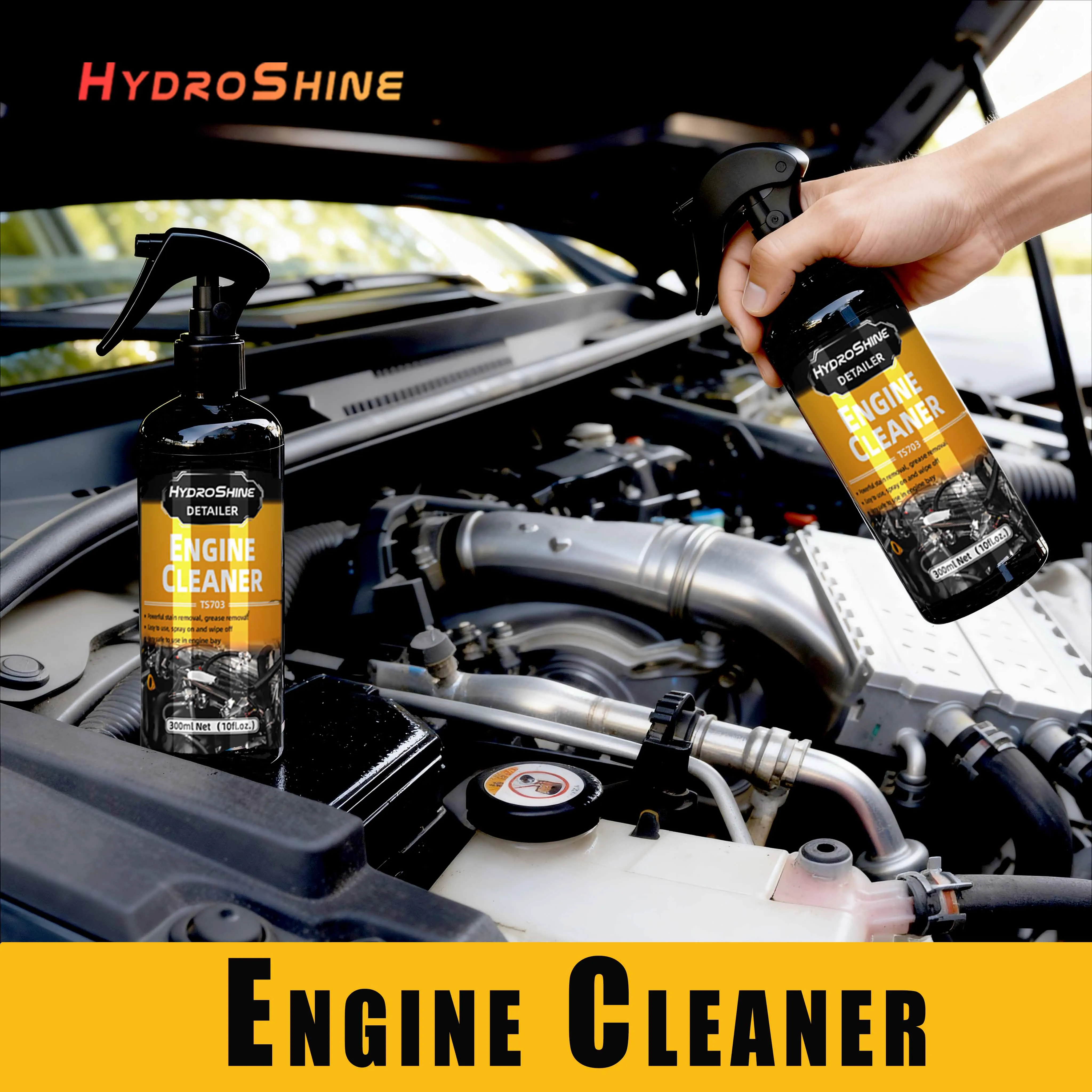 Hydroshine Engine Bay Cleaner Care Heavy Oil Dust Clean Spray für Automotor Leistungsstarkes