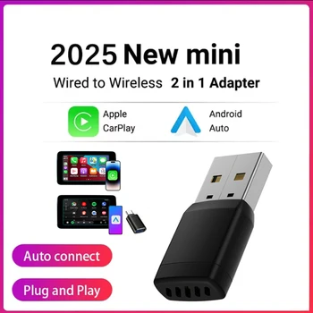 Wireless Adapter Smart Wireless CarPlay Android Auto USB Dongle WiFi Bluetooth Auto Connection OTA Upgrade