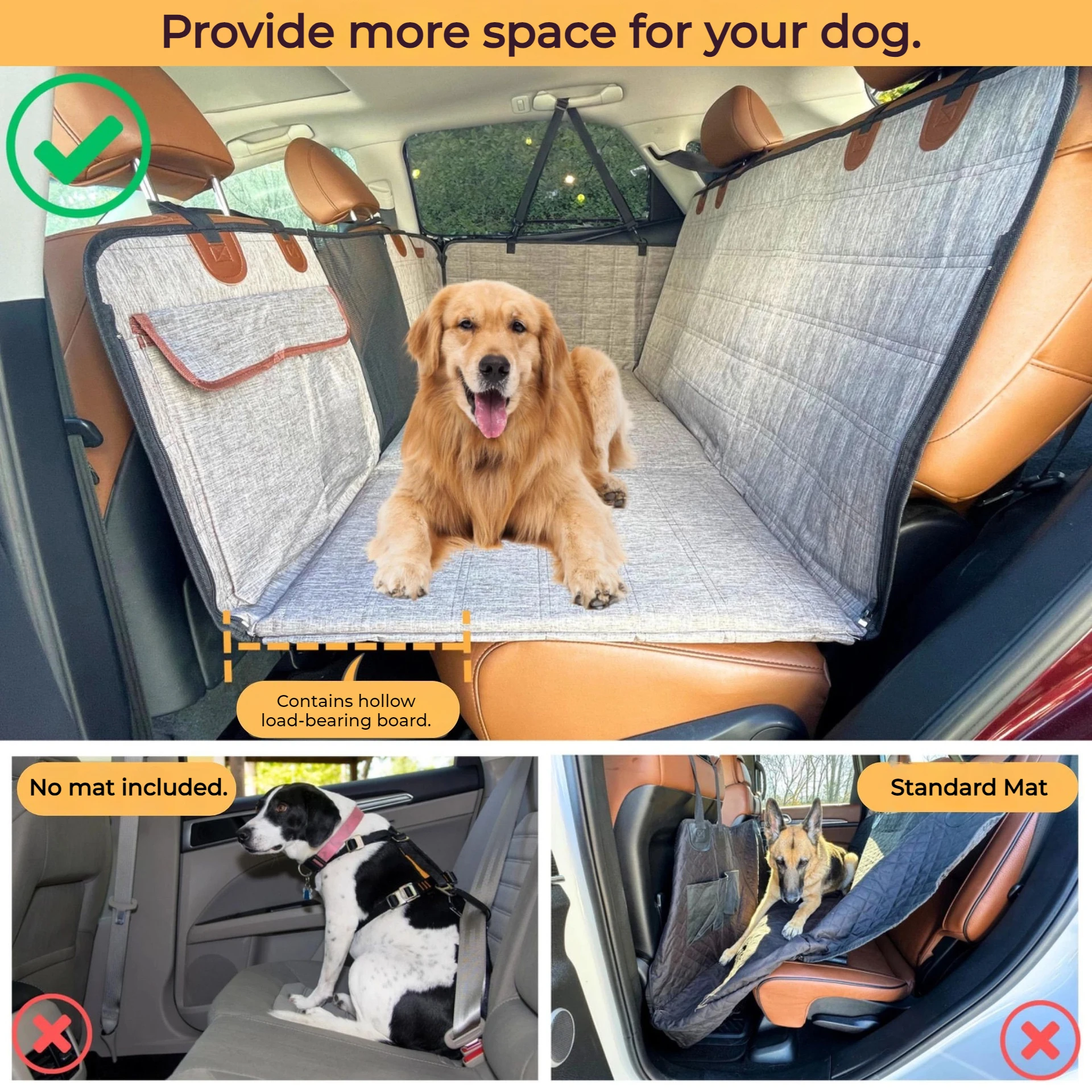Autositz-Schutzabdeckung für große Hunde, Reise-Schutzabdeckung – Bild 3