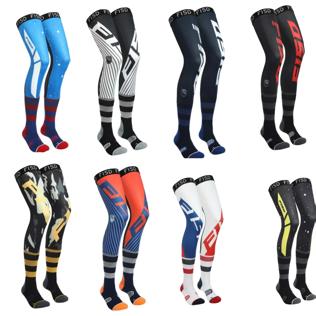 Motorrad-Kompressions-Kniebandage, Enduro-Socke, Motocross-Kniesocken, ATV MX-Knieschutz