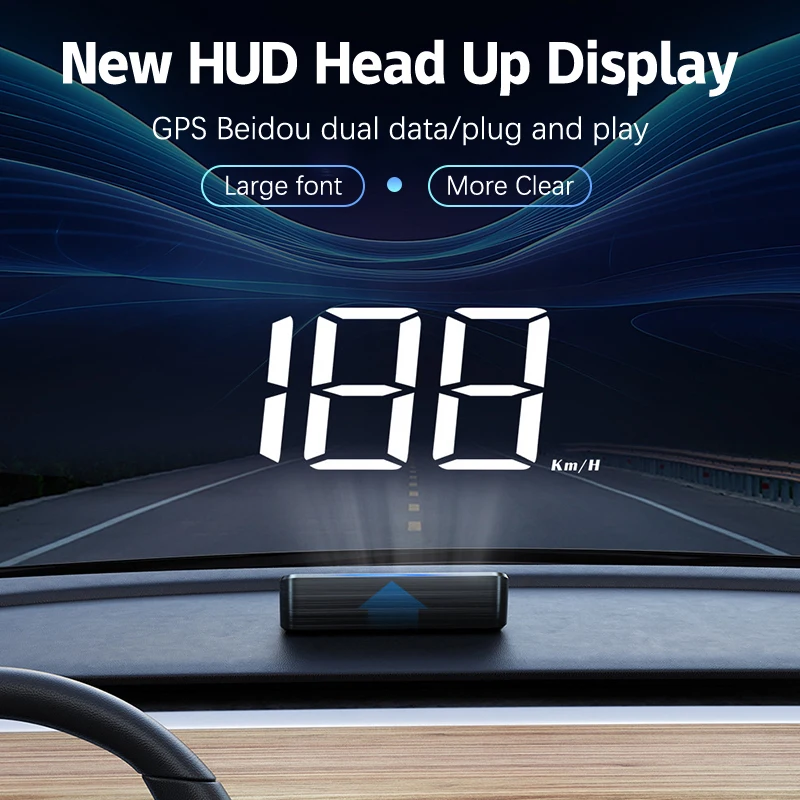 Auto Tacho Hud GPS Head-up-Display digitale Geschwindigkeit messer – Bild 4