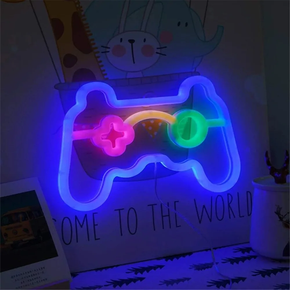 USB LED Spielekonsole Neonlicht, Gamecontroller Nachtlicht, geeignet – Bild 5