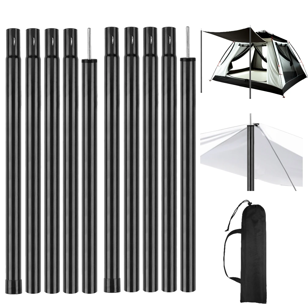 Teleskop-Zeltstangen, 2er-Set, universell verstellbare Camping-Markisenstangen aus Aluminium, Sonnensegel