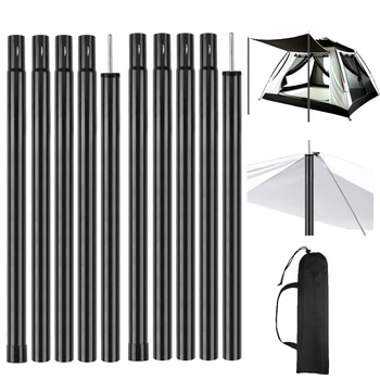 Teleskop-Zeltstangen, 2er-Set, universell verstellbare Camping-Markisenstangen aus Aluminium, Sonnensegel