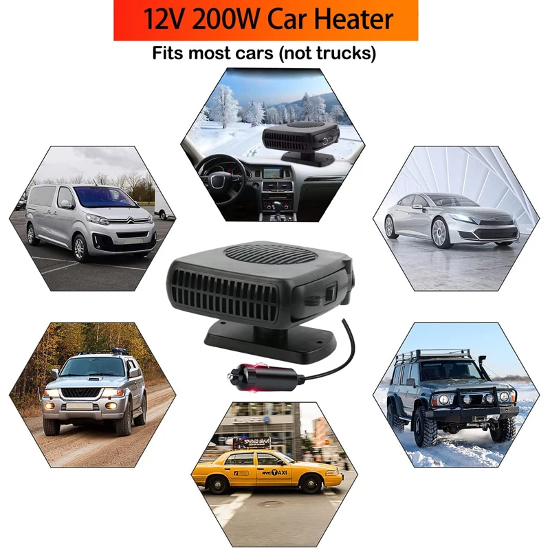 Auto-Defroster Heizung Kühler 12V/24V 200W Tragbarer Fahrzeug-Heiz – Bild 5