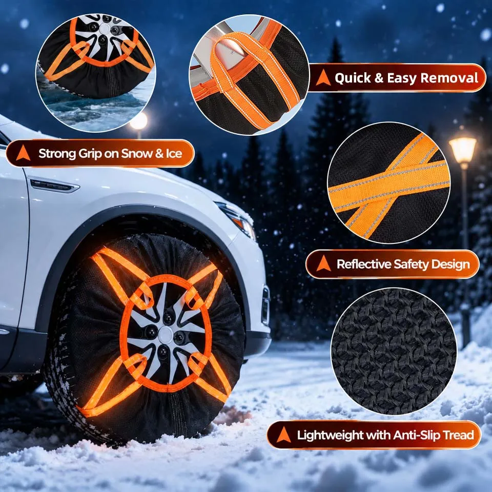 Autoreifen-Schneeschutzmanschetten, rutschfeste Ketten – Bild 2