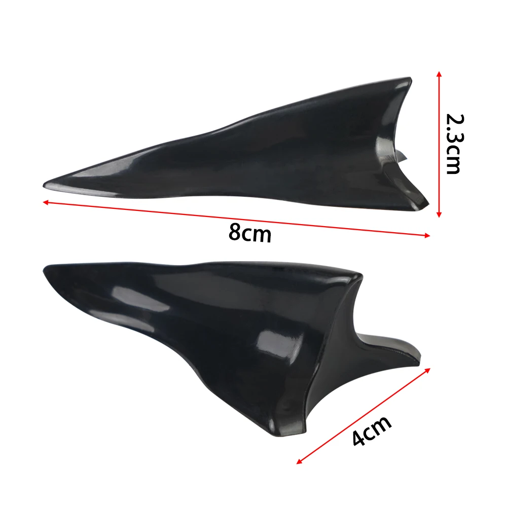 Universal PU Hinten Dach Shark Flossen Spoiler Flügel Kit (10 Stück) – Bild 2