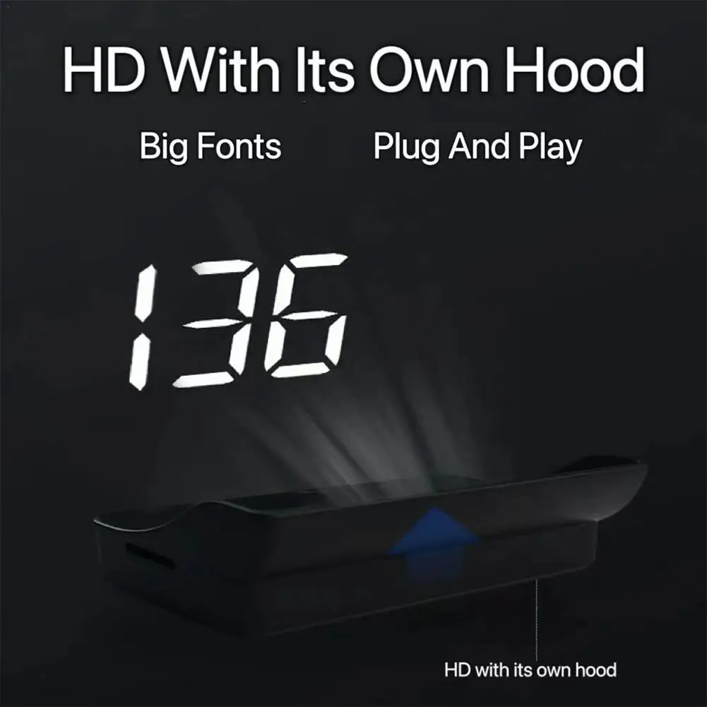 M2 Head Up Display Auto Universal Tachometer KMH/MPH HUD USB Kabel Plug & Play GPS & Beidou Dual Satellite