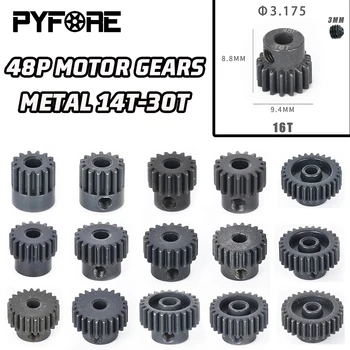 48P Harden Metall Motor Getriebe Ritzel 3,175mm 14T 15T 16T 17T 18T 19T 20T 21T 22T 23T 24T 25T 26T 27T 28T