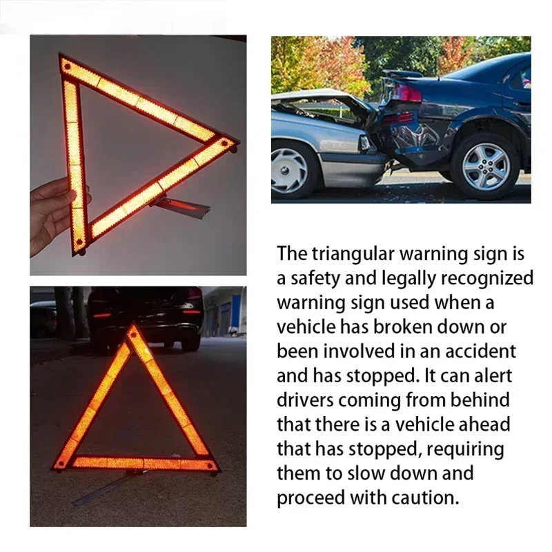 Auto-Warnschild Faltbares Notfall-Warnschild Sicherheits-Warndreieck – Bild 6