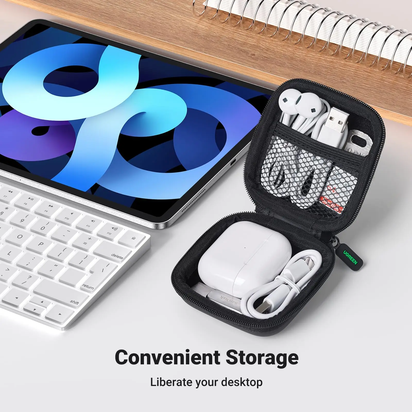 UGREEN Aufbewahrungstasche für Airpods, Ladekabel – Bild 4