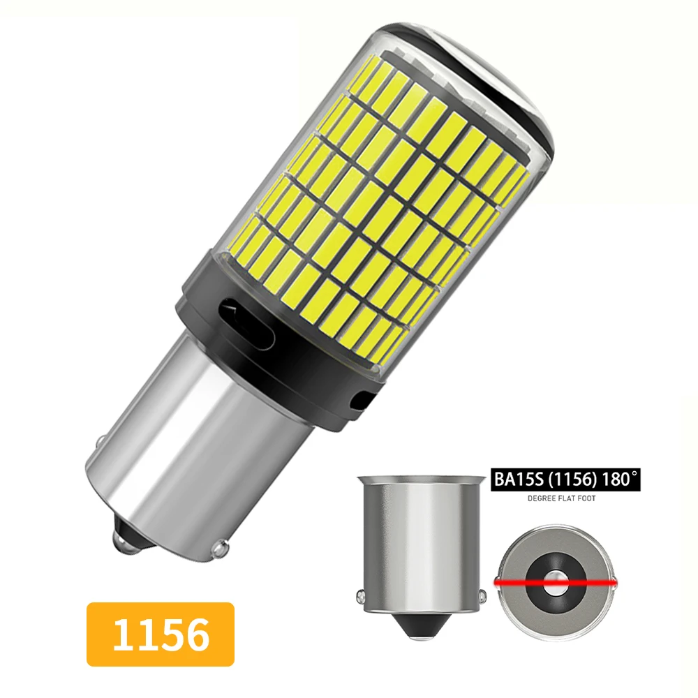 Oprah 2 x Hochleistungs-Auto-LED-Licht 1156 PY21W 1157 BAY15D P21/5 W 150 x 4014 SMD Canbus vorne/hinten