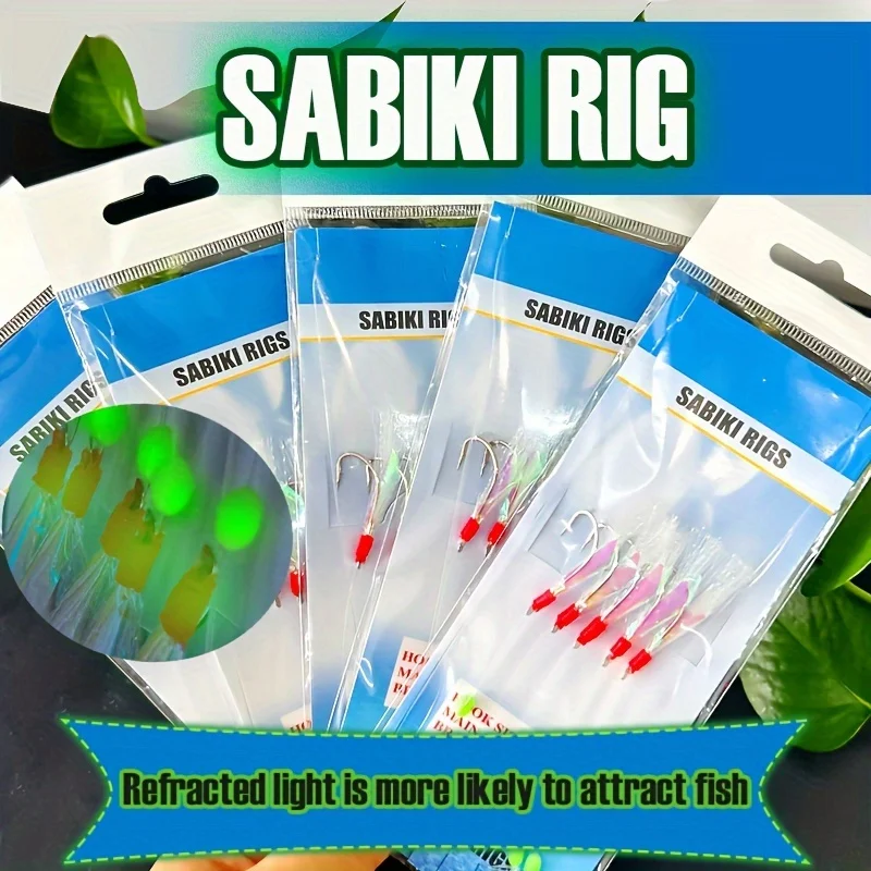 TAKBAS 1/3/5 Packungen Sabiki Rigs Salzwasser, Fischhaut – Bild 2