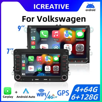 2Din Autoradio Android für Volkswagen Golf 5 6 Polo Passat B6 B7 CC Skoda Jetta Universal Multimedia Carplay