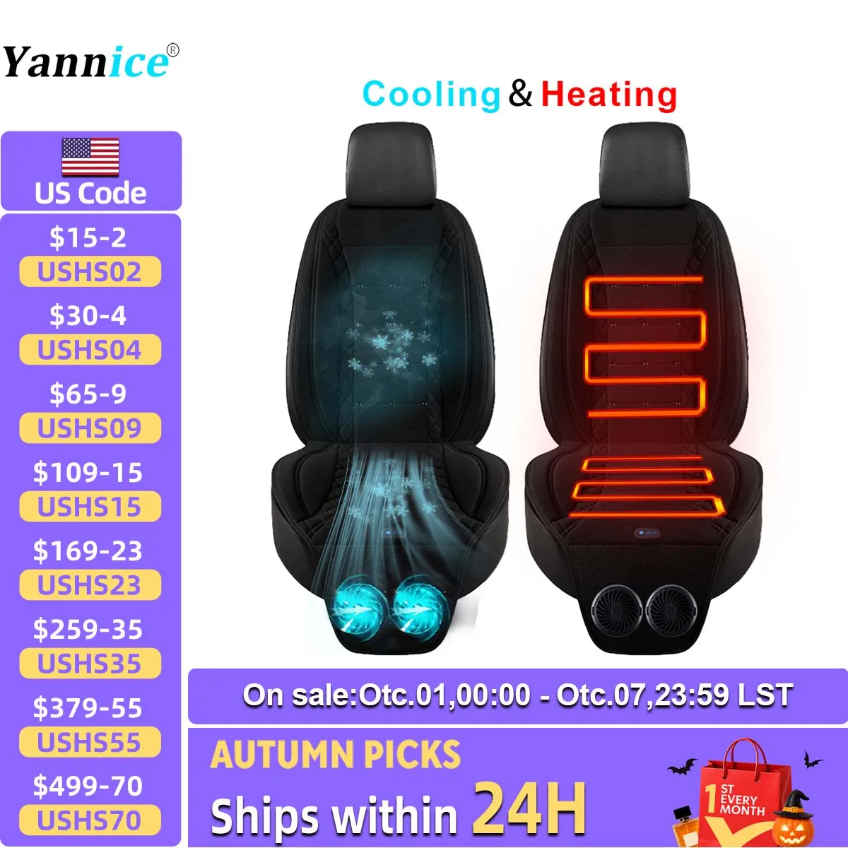 12V Auto beheiztes kühlendes Sitzkissen mit Doppelventilator Winter beheizter Sitz Sommer kühles Luftsitz
